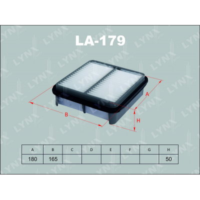 Фильтр воздушный TOYOTA CORSA/TERCEL/COROLLAII EL41/EL43/EL51/CYNOS EL44/EL52/EL54/STARET EP82/EP85/EP91/EP95/STARLET EP91/EP95/RAUM EXZ10/EXZ15 LYNXauto LA179