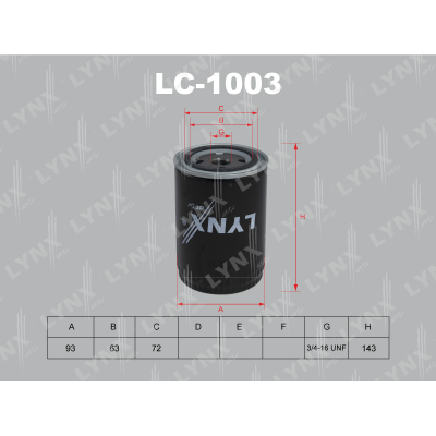 Фильтр масляный AUDI A4 1.8T (95-04) LYNXauto LC1003