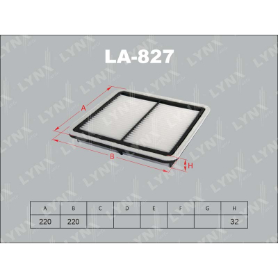 Фильтр воздушный SUBARU LEGACY BL5/BLE/BP5/BP9/BPE(03-) LYNXauto LA827
