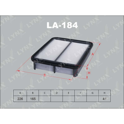 Фильтр воздушный TOYOTA COROLLA AE109V/EE101/EE102V/EE103V/EE111/EE104G/ SPRINTER CARIB/EE101/EE102V/EE103V/EE104G/EE111/ LYNXauto LA184