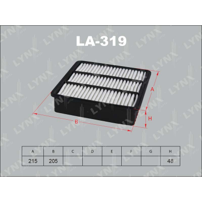 Фильтр воздушный MITSUBISHI PAJERO/DIAMANTE LYNXauto LA391